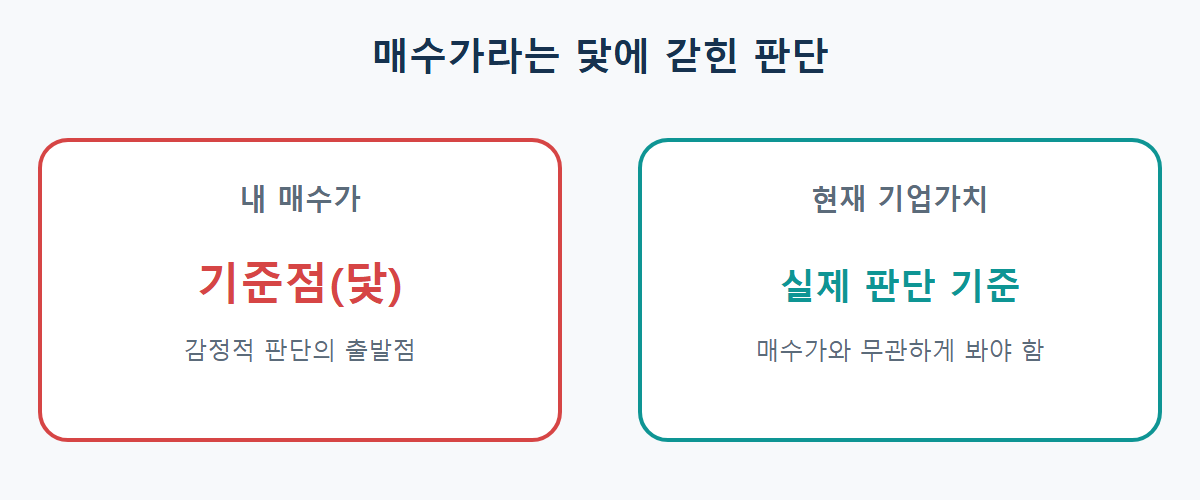 매수가라는 닻과 실제 판단 기준이 되어야 할 기업가치 비교