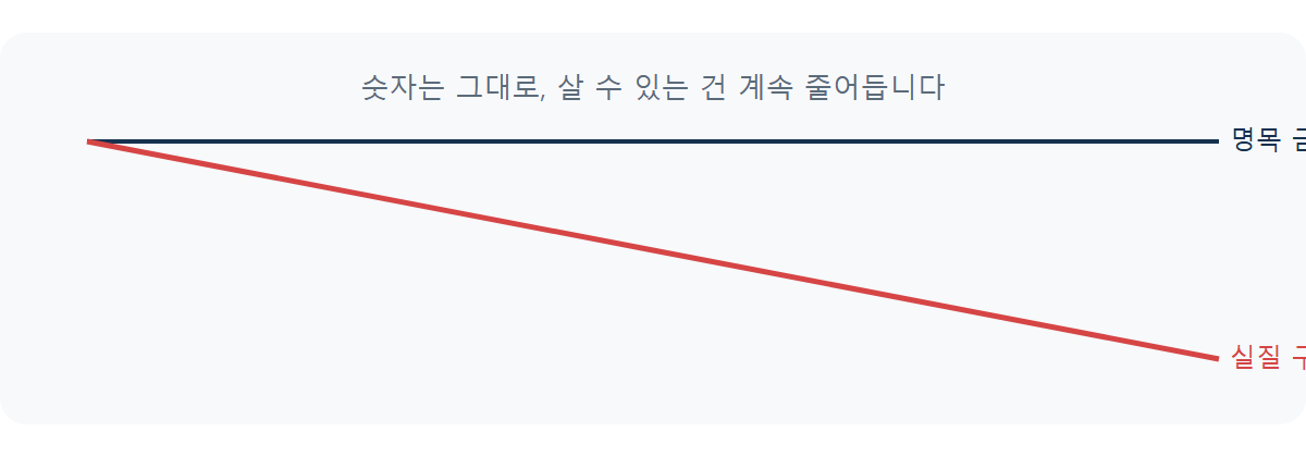 현금 보유 리스크: 안전해 보여도 매년 줄어드는 구매력
