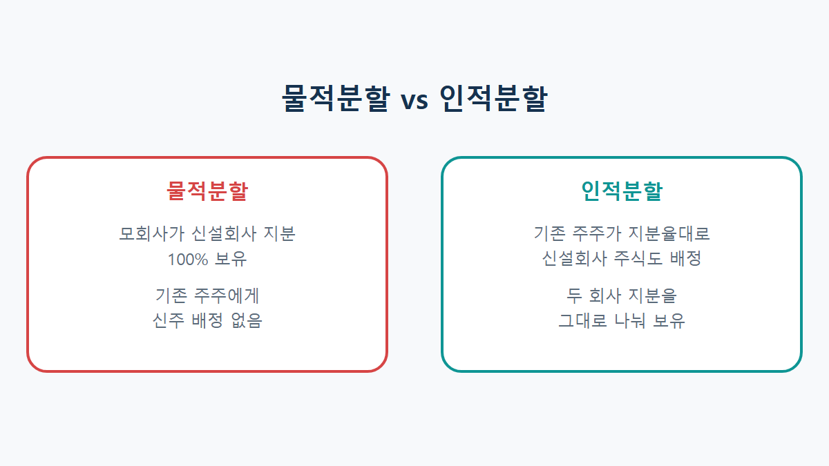 물적분할 vs 인적분할 차이: 주가에 미치는 영향이 다른 이유